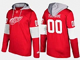 Red Wings Men's Customized Name And Number Red Adidas Hoodie,baseball caps,new era cap wholesale,wholesale hats